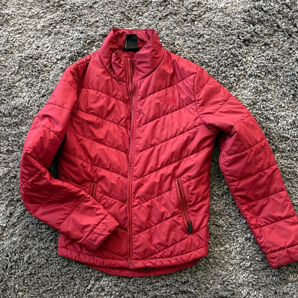 The North Face Women's Cherry Red Puffer Jacket